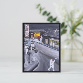 Snow Town Painting by Alfred Fox Briefkaart (Staand voorkant)