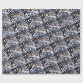 Snow Town Painting by Alfred Fox Cadeaupapier (Vlak)