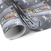 Snow Town Painting by Alfred Fox Cadeaupapier (Rol Hoek)