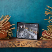 Snow Town Painting by Alfred Fox Fotoplaat (Zijkant)