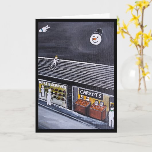 Snow Town Painting by Alfred Fox Kaart (Gele Bloem)