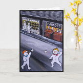 Snow Town Painting by Alfred Fox Kaart (Gele Bloem)