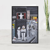 Snow Town Painting by Alfred Fox Kaart (Voorkant)