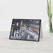 Snow Town Painting by Alfred Fox Kaart (Voorkant)