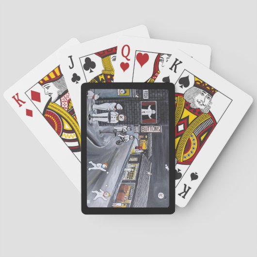 Snow Town Painting by Alfred Fox Pokerkaarten (Achterkant)