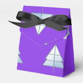 Snow Trees Elegant Winter Bedankdoosjes (Voorkant Zijde)