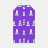 Snow Trees Elegant Winter Cadeaulabel (Voorkant)