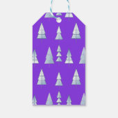 Snow Trees Elegant Winter Cadeaulabel (Achterkant)