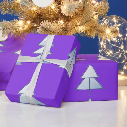 Snow Trees Elegant Winter Cadeaupapier (Feestdagen)