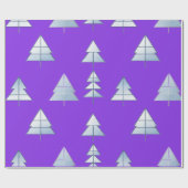 Snow Trees Elegant Winter Cadeaupapier (Vlak)