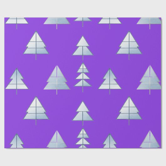Snow Trees Elegant Winter Cadeaupapier (Vlak)