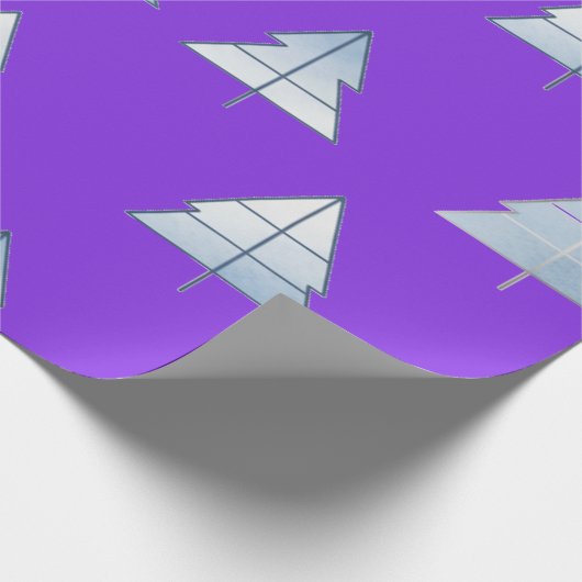 Snow Trees Elegant Winter Cadeaupapier (Hoek)