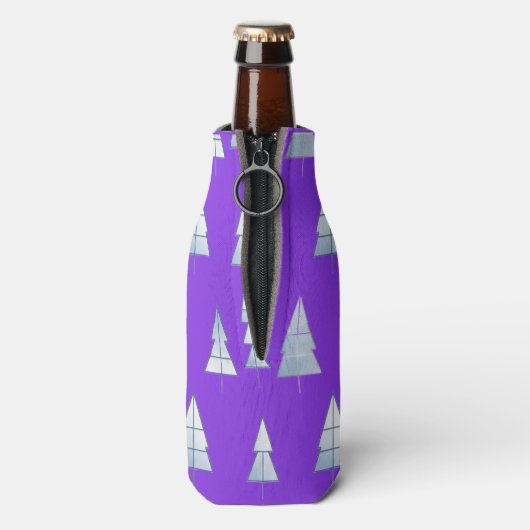 Snow Trees Elegant Winter Flesjeskoeler (Fles Achterkant)