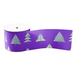 Snow Trees Elegant Winter Grosgrain Lint