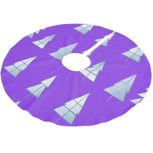 Snow Trees Elegant Winter Kerstboom Rok (Gekanteld)