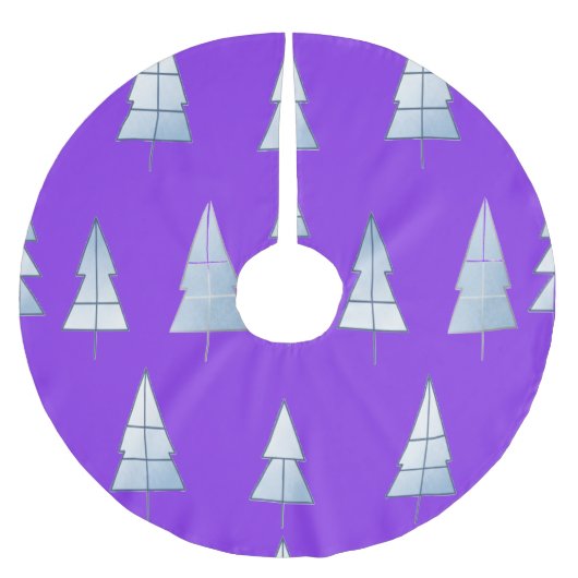 Snow Trees Elegant Winter Kerstboom Rok (Voorkant)