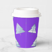 Snow Trees Elegant Winter Papieren Bekers (Rechts)