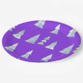 Snow Trees Elegant Winter Papieren Bordje (Gekanteld)