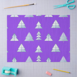 Snow Trees Elegant Winter Tissuepapier