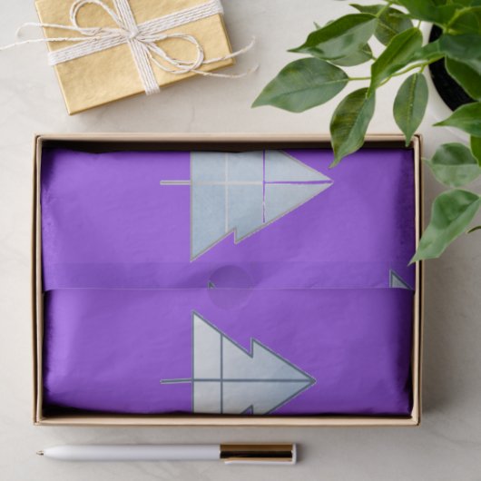 Snow Trees Elegant Winter Tissuepapier (Geschenk)