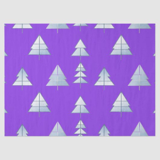 Snow Trees Elegant Winter Tissuepapier (Voorkant)