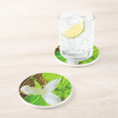 Snow Trillium a White Wilflower Abstract Zandsteen Onderzetter (Zijkant)