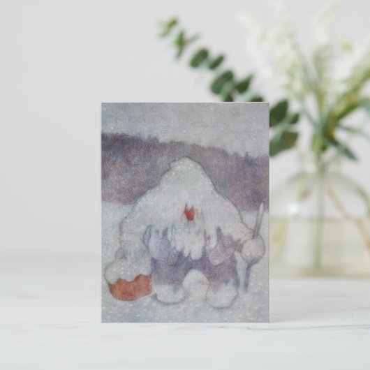 Snow Troll beroemd gemaakt door Theodor Kittelsen Briefkaart (Staand voorkant)