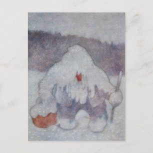 Snow Troll beroemd gemaakt door Theodor Kittelsen Briefkaart