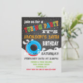 Snow Tubing Birthday Party Kaart (Staand voorkant)