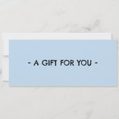 Snow Tubing Gift Certificate Kaart (Achterkant)