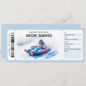 Snow Tubing Gift Certificate Kaart (Voorkant / Achterkant)