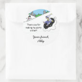 Snow Tubing Verjaardagsfeestje Favor Bag Sticker M (Tas)