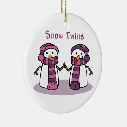 Snow Twins Girls Keramisch Ornament (Rechts)