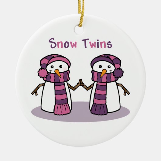 Snow Twins Girls Keramisch Ornament (Voorkant)