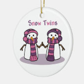 Snow Twins Girls Keramisch Ornament (Links)