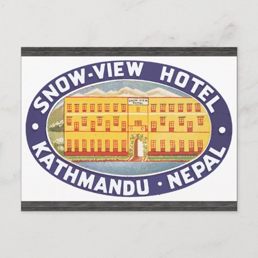 Snow-Uitzicht Hotel Kathmandu Nepal, Briefkaart (Voorkant)
