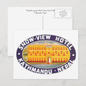 Snow Uitzicht Hotel Kathmandu Nepal Briefkaart (Voorkant / Achterkant)