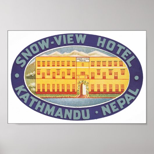 Snow Uitzicht Hotel Kathmandu Nepal Poster (Voorkant)