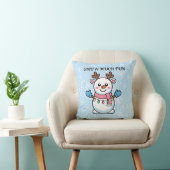 Snow Veel Plezier | Cute Winter Kussen (Stoel)