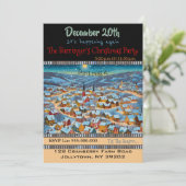 Snow Villages Laya Kerstfeest Uitnodiging (Staand voorkant)