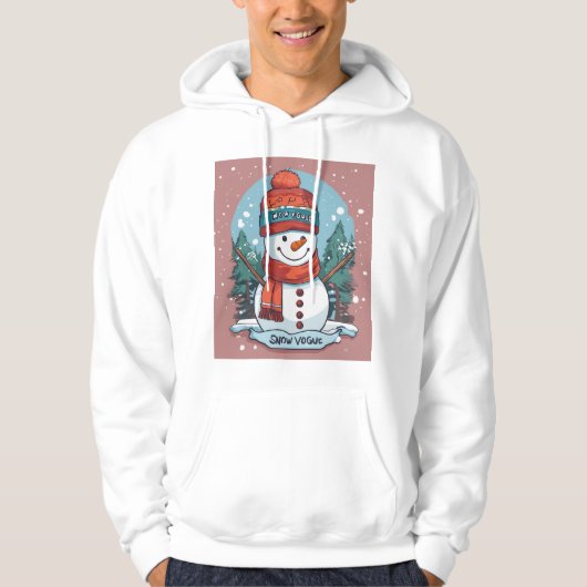 Snow Vogue Premium Hoodie – Schattigee Sneeuwman K (Voorkant)
