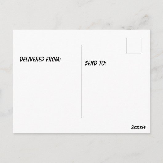 Snow Weasel op rots Briefkaart (Achterkant)