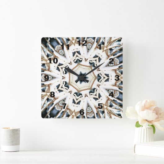 Snow Web Vierkante Klok (Huis)