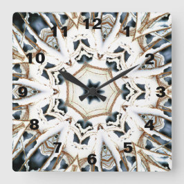 Snow Web Vierkante Klok