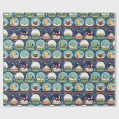 Snow Wereldbol Christmas Gnome Gingerbread House D Cadeaupapier (Vlak)