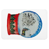 Snow Wereldbol Crystal Ball Winter Village Kerstmi Magneet (Horizontaal)