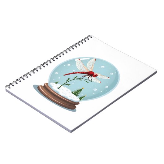 Snow Wereldbol Dragonfly Notitieboek (Linkerzijde)