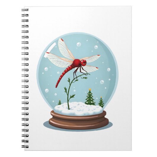 Snow Wereldbol Dragonfly Notitieboek (Voorkant)
