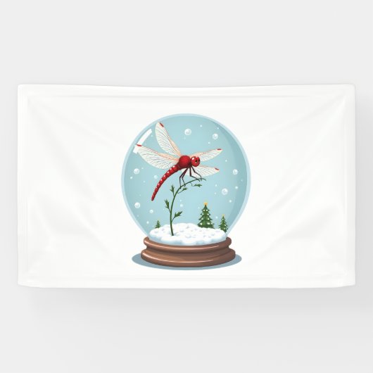 Snow Wereldbol Dragonfly Spandoek (Horizontaal)