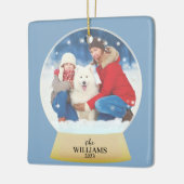 Snow Wereldbol Fotonaam gepersonaliseerd Keramisch Ornament (Links)